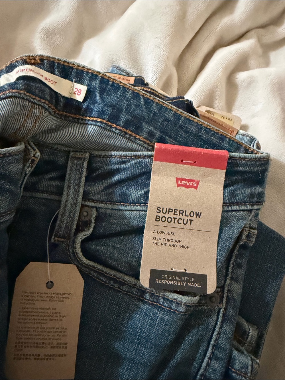 Levi's Superlow Bootcut Jeans - Blue Denim